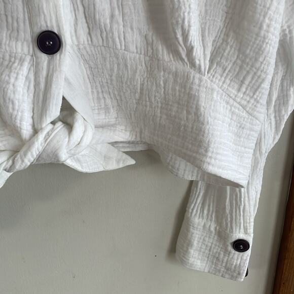 Free People Sunstreaks tie front shirt - Picture 8 of 16